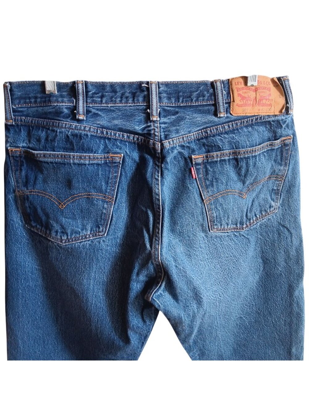 Men's 38x29 Fit Denim Jeans Levis 501 Buttonfly Classic Raw 38x29